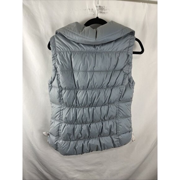 Eddie Bauer Grey-Blue Iridescent Quilted Goosedown Vest Women's Size M - Picture 5 of 10